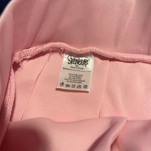 NWT Spencer's Light Pink Heart Set Bra Skirt & Socks Kawaii Outfit Size Small - Picture 5 of 6